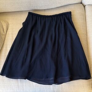Ellen Tracy Navy Silk Women's Skirt